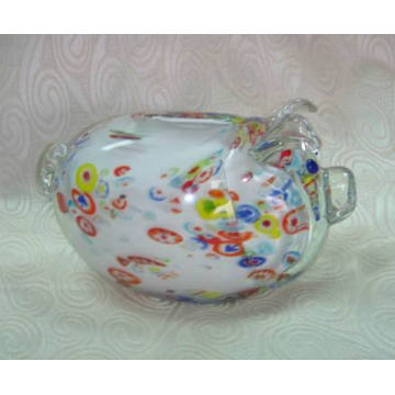 Glass Piggy Money Bank (07G102502)